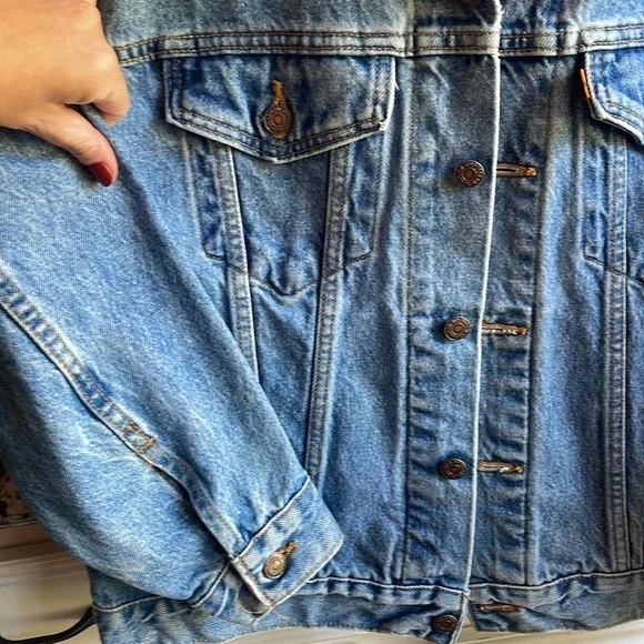Vintage 90s Orange Tab Levi’s Denim Jacket - Picture 5 of 11